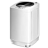 DREAMADE Waschvollautomat Waschmaschine 3,5kg, Miniwaschmaschine mit Schleuder,Toplader, Pump,6 Model,…