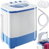 tectake® portable, mobile 4,5 kg Mini Waschmaschine + 3,5 kg Wäscheschleuder Kombination, Toplader für…