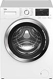 Beko WYA81643LE1 Waschmaschine/weißes LC-Display mit Startzeitvorwahl 0-24 h/Restzeitanzeige und Schleuderwahl/…