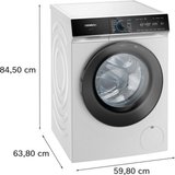 SIEMENS Waschmaschine WG44B2070, 9 kg, 1400 U/min, Home Connect App, Dampfprogramm