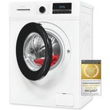 exquisit Waschmaschine WA58014-340A, 8 kg, 1400 U/min, Trommelreinigung, Kindersicherung, Aquastop